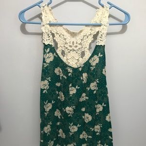 Green lacy tank